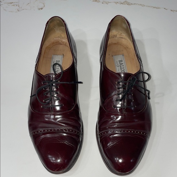Bally Other - Bally Marconi Vintage Men's Dark Burgundy Captoe Oxfords | 10.5